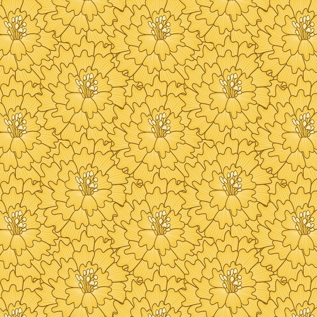Un fondo amarillo con un patrón de flores y las palabras "amor" en él.