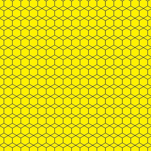 fondo amarillo con un patrón de hexágonos