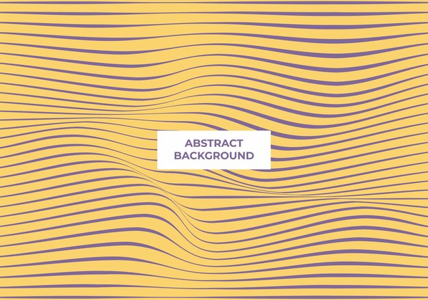 fondo amarillo con plantilla de patrón de ondas de línea púrpura