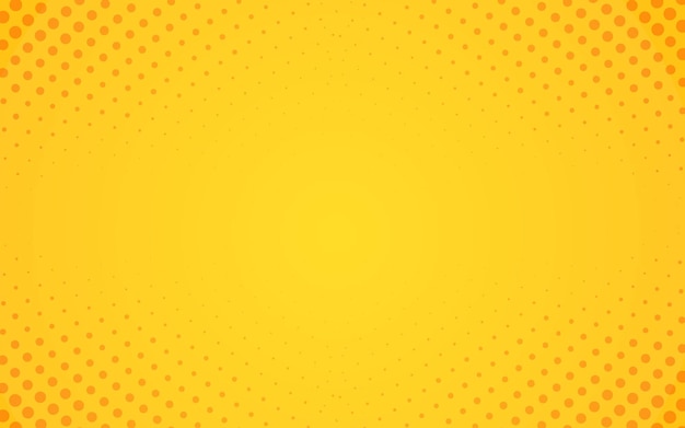 Fondo amarillo con puntos y puntos en el centro