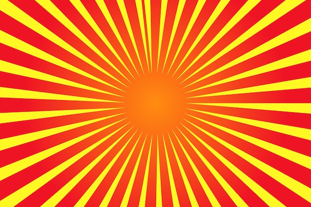 fondo amarillo y rojo con un sol amarillo y rojizo en el medio