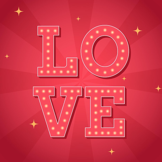 El fondo del amor con las estrellas