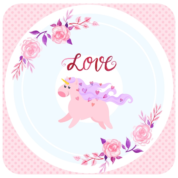 Fondo de amor unicornio