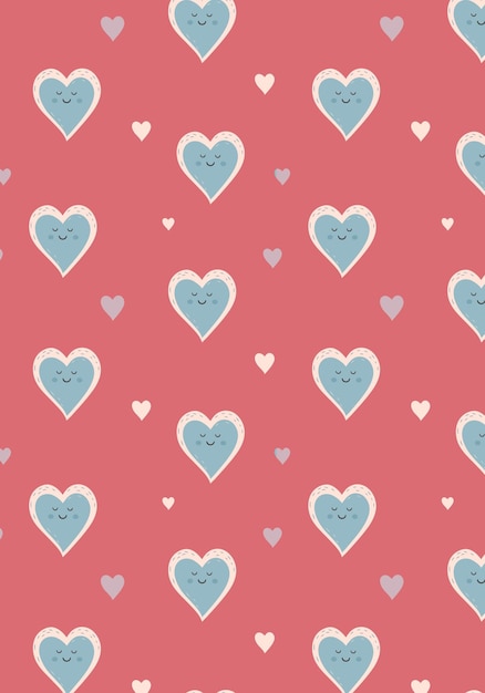 Vector fondo de amor vectorial de color pastel corazones de sute cartel conceptual del día de san valentín saludo de amor lindo