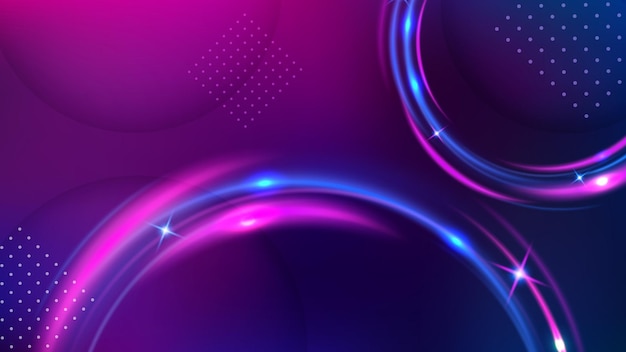 Fondo Anillo Luz Elegante Luz Violeta Widescreen Ilustración Vectorial