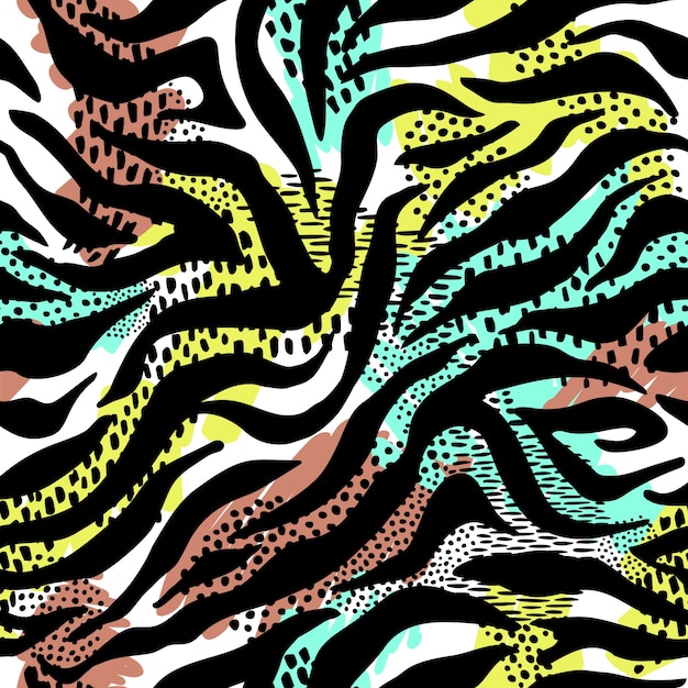 Fondo animal exótico de cebra colorida