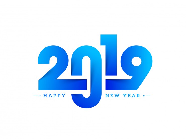 Vector fondo de año nuevo 2019.