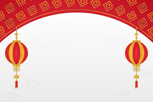 fondo del año nuevo chino con ornamento de linterna