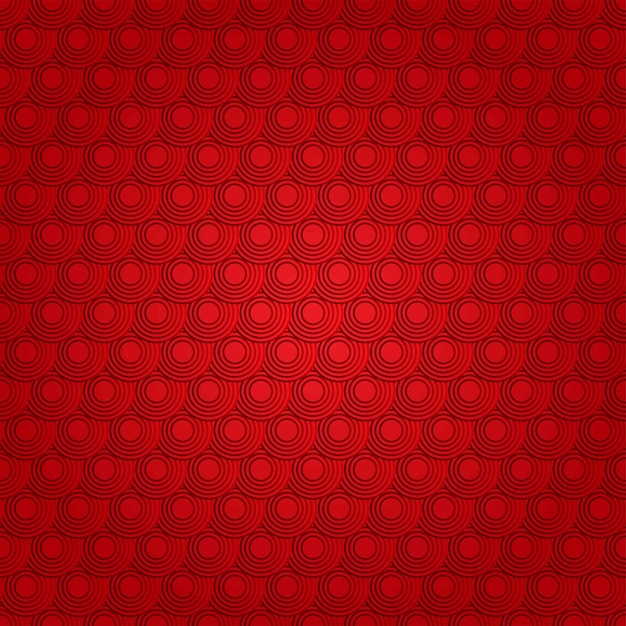 Fondo de año nuevo chino tradicional de patrones sin fisuras rojo oriental con círculos ilustración vectorial...