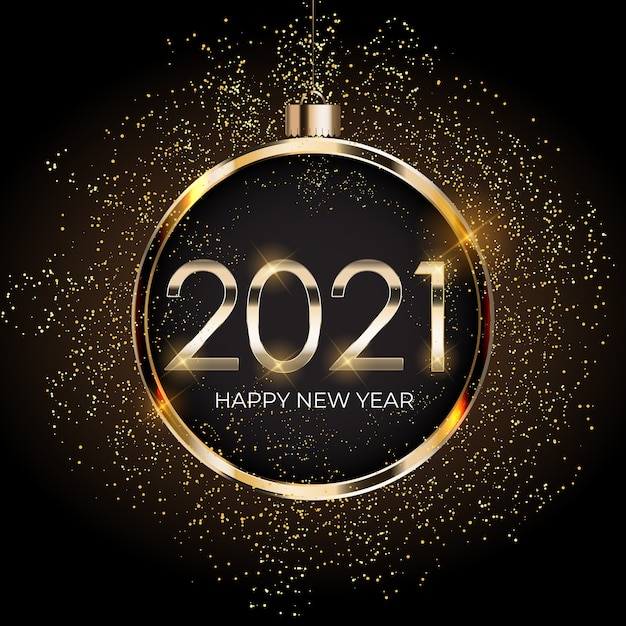 Fondo de año nuevo y feliz navidad 2021