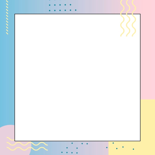 Fondo de anuncios de redes sociales Pastel Memphis