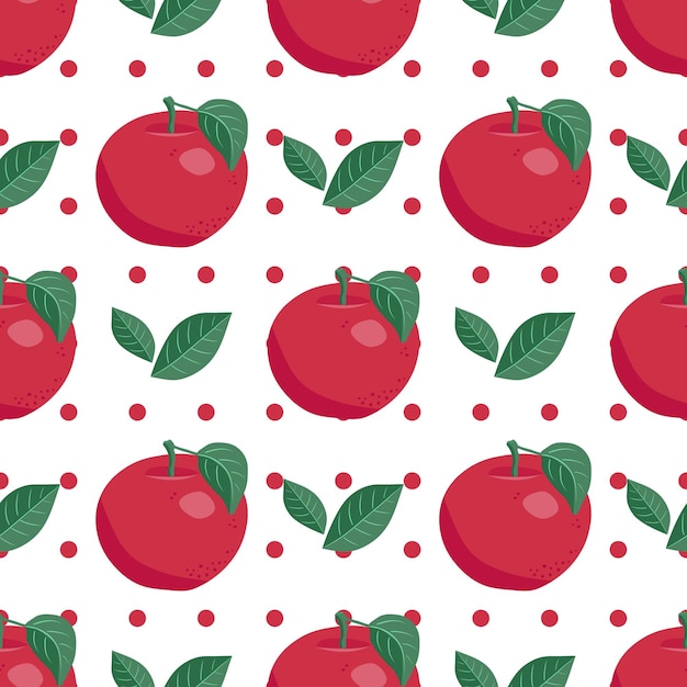 Fondo de Apple Ilustración vectorial Patrón sin costuras