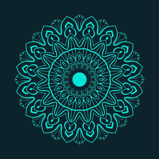 Vector fondo arabesco de lujo colorido, fondo colorido mandala