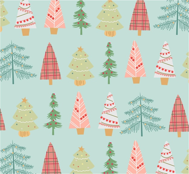 Fondo de árbol de Navidad de diseño plano