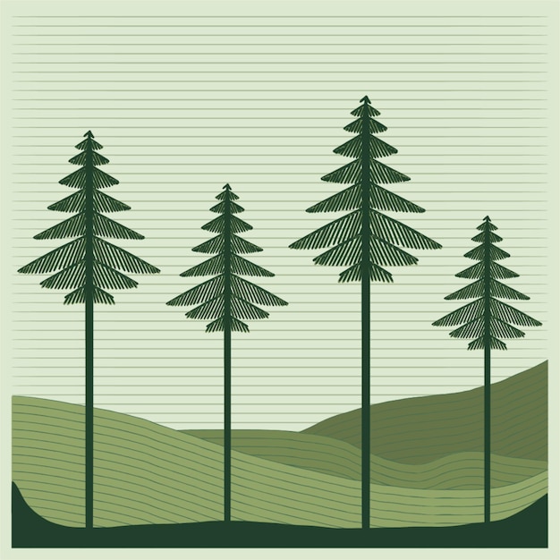 Fondo de árboles forestales
