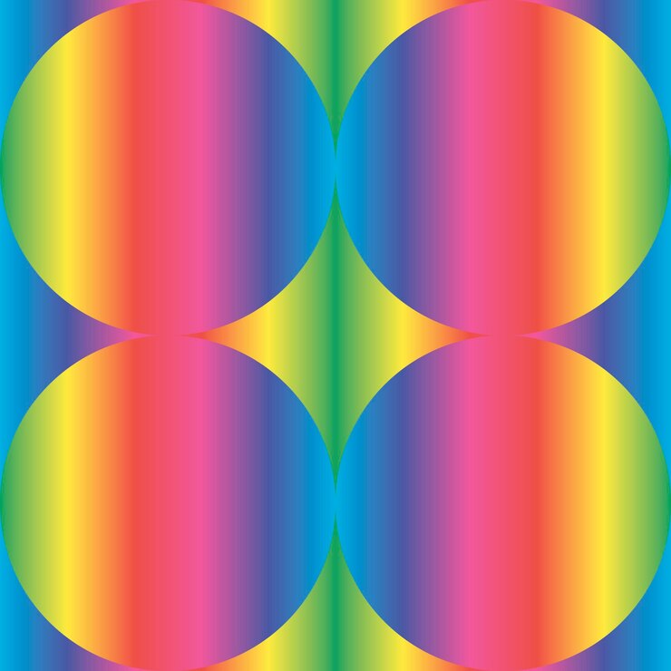 Vector fondo de arco iris abstracto ilustración vectorial patrón sin costuras color brillante círculo de bola de esfera