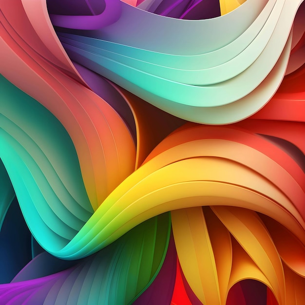 Fondo de arco iris colorido abstracto 3D