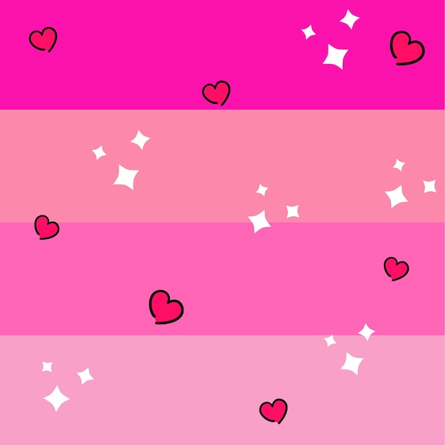 fondo con arco iris y corazones