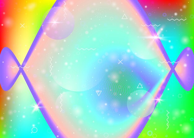Fondo de arco iris con gradientes vibrantes F dinámica holográfica