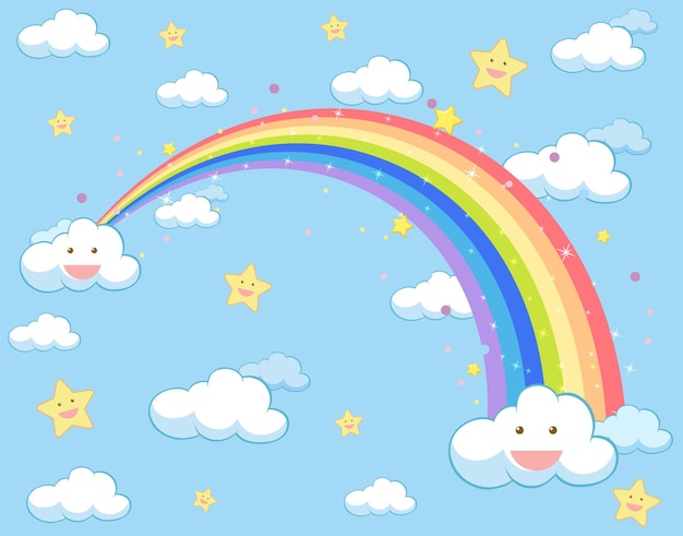 El fondo del arco iris pastel es lindo