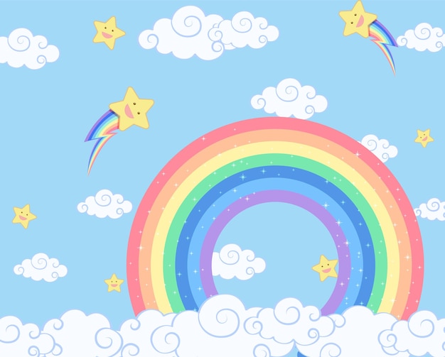 El fondo del arco iris pastel es lindo