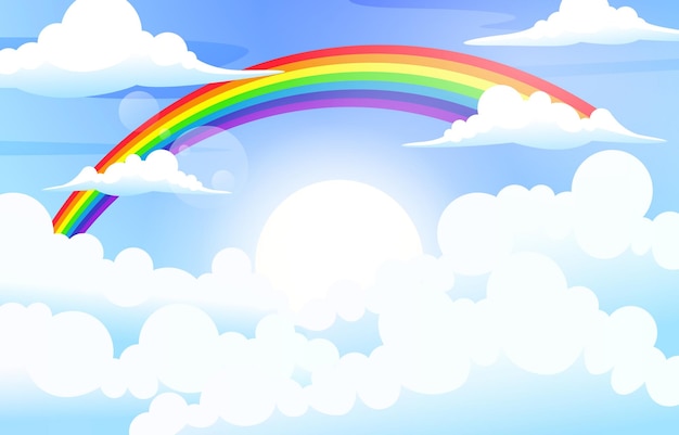 Vector el fondo del arco iris