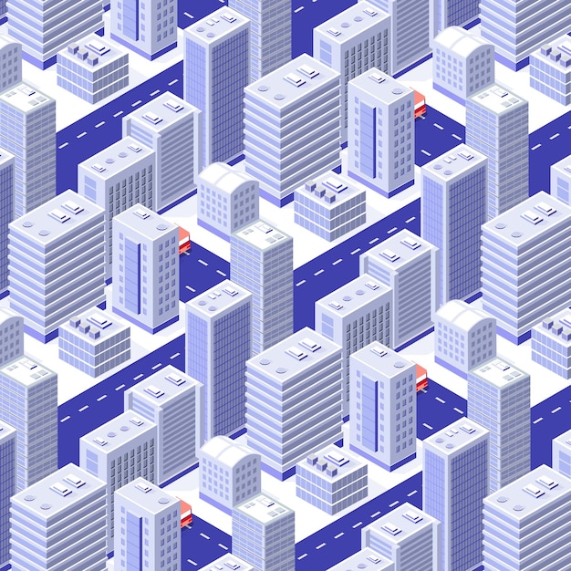 Fondo arquitectónico de la ciudad que consiste en isométrico