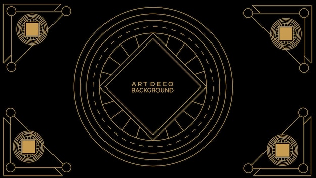 Fondo art deco de diseño plano