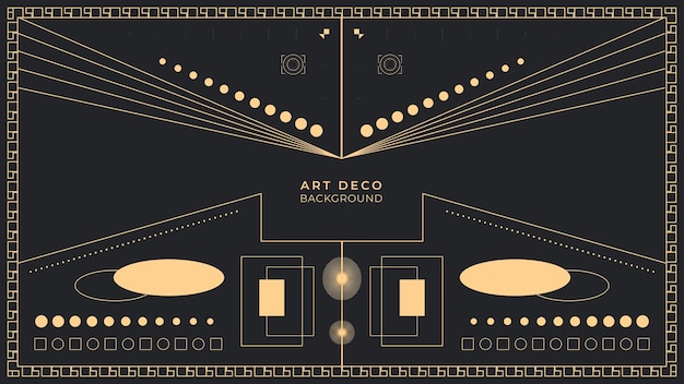 Vector fondo art deco