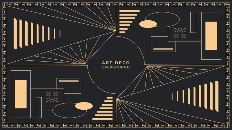 Vector fondo art deco