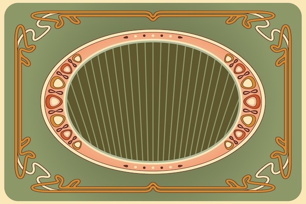 Fondo art nouveau dibujado a mano