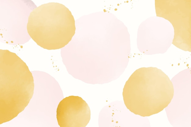 Fondo de arte abstracto con formas de acuarela y oro