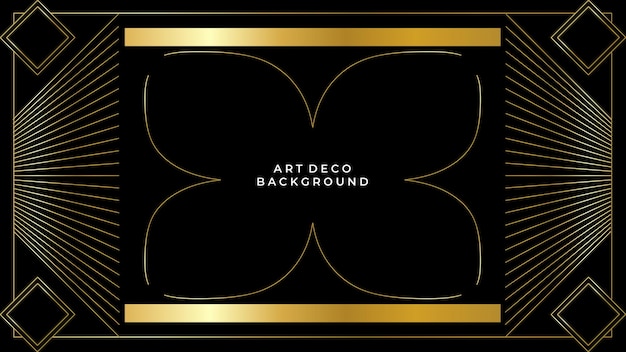 Fondo de arte deco de diseño plano degradado