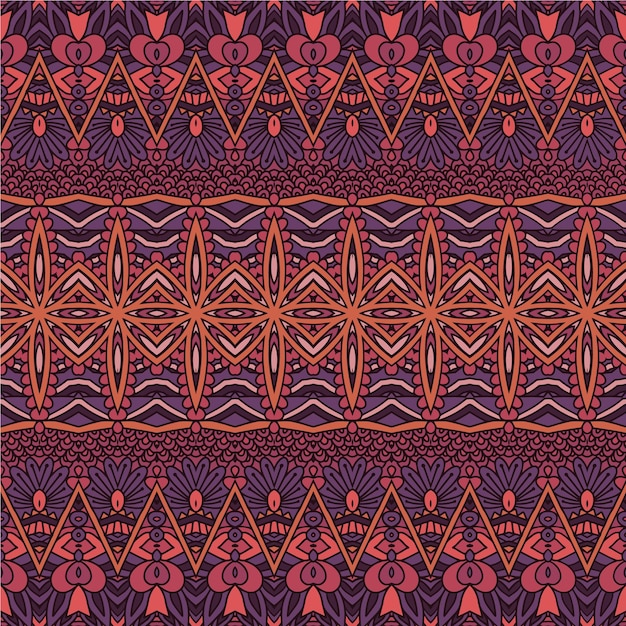 Fondo de arte geométrico raro ornamental de patrones sin fisuras étnicos vintage tribal abstracto