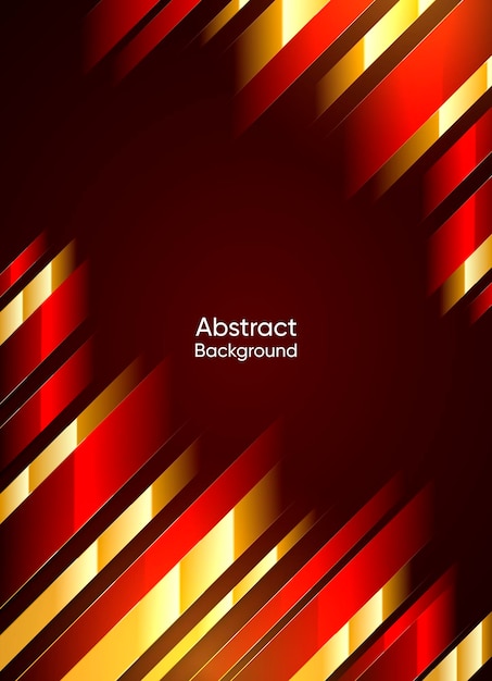 Fondo de arte de línea abstracta de oro rojo