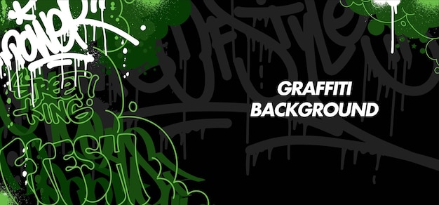 Vector fondo de arte de pared de graffiti colorido fondo de ilustración de vector urbano de hip-hop de arte callejero.