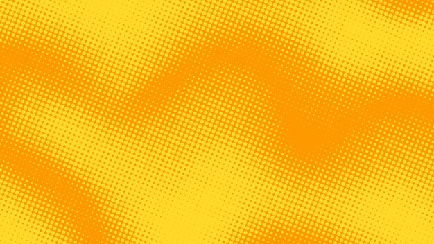 Fondo de arte pop amarillo y naranja en estilo de cómic retro