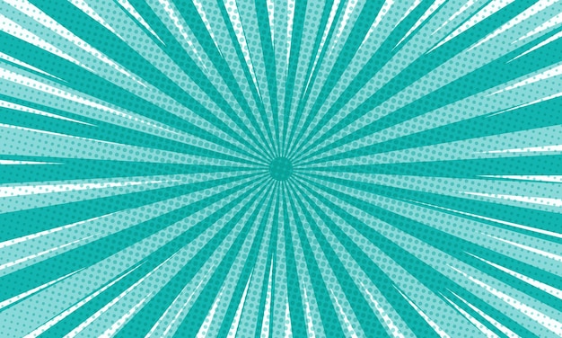 Fondo de arte pop para cartel o libro en luz Diseño de estilo de cómic plano de color verde con medio tono