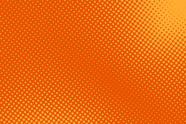 Fondo de arte pop. patrón de cómic de semitono. textura naranja con puntos. textura retro de dibujos animados.