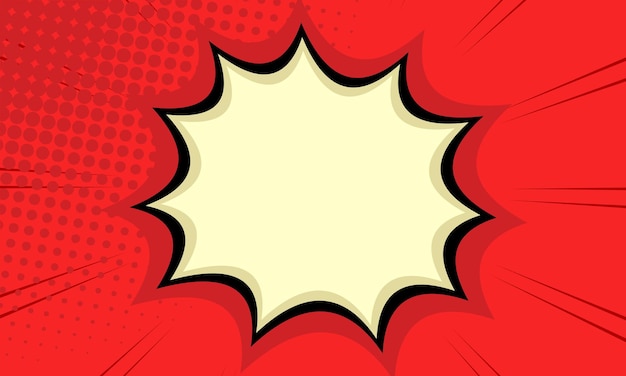 Fondo de arte pop rojo cómico