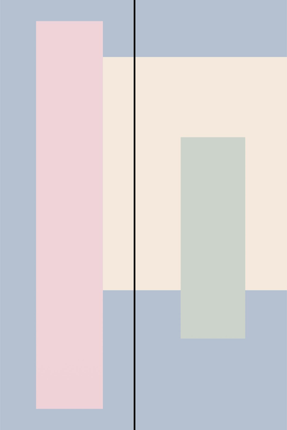 Fondo artístico de formas geométricas abstractas planas