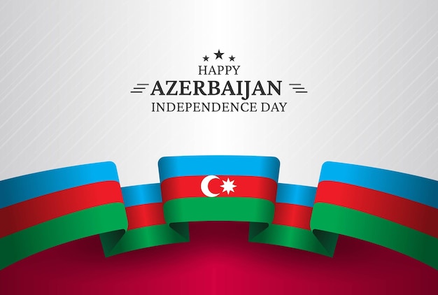 Fondo de Azerbaiyán con bandera única de Azerbaiyán Ilustración del día de la independencia de Azerbaiyán