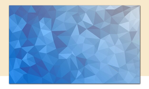 Vector fondo azul abstracto bajas formas de triángulo con textura polimétrica en patrones aleatorios de moda bajo fondo polimétrico