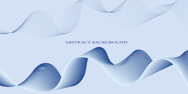 Fondo azul abstracto con curvas onduladas suaves y diseño de flujo moderno