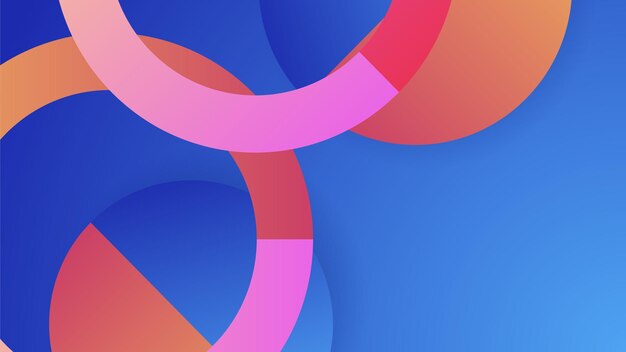 Fondo azul abstracto con degradado de neón de rosa y amarillo anaranjado Diseño para plantilla de cartel de banner de presentación y folleto Ilustración vectorial