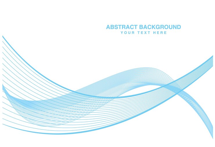 Fondo azul abstracto diseño creativo ilustración vectorial libre vector de onda colorida