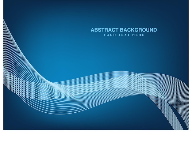 Fondo azul abstracto diseño creativo ilustración vectorial libre vector de onda colorida