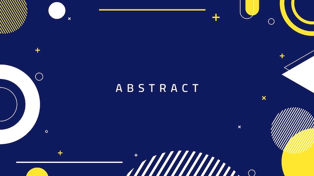 Fondo azul abstracto con formas geométricas Diseño de fondo plano con elementos geométricos
