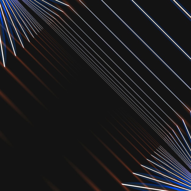 Fondo azul abstracto con hexágonos y alambres Figura luminosa vectorial
