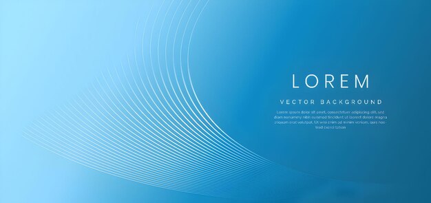 Fondo azul abstracto con ilustración vectorial de líneas de onda